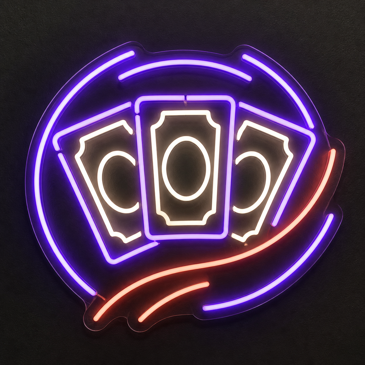 Trading Card Fan LED Neon Sign for Trading Card Shops - design reference