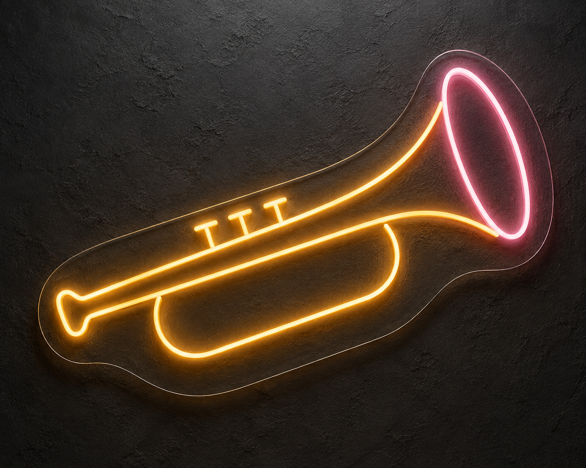 Trumpet LED Neon Sign for Brass Music Spaces - design reference
