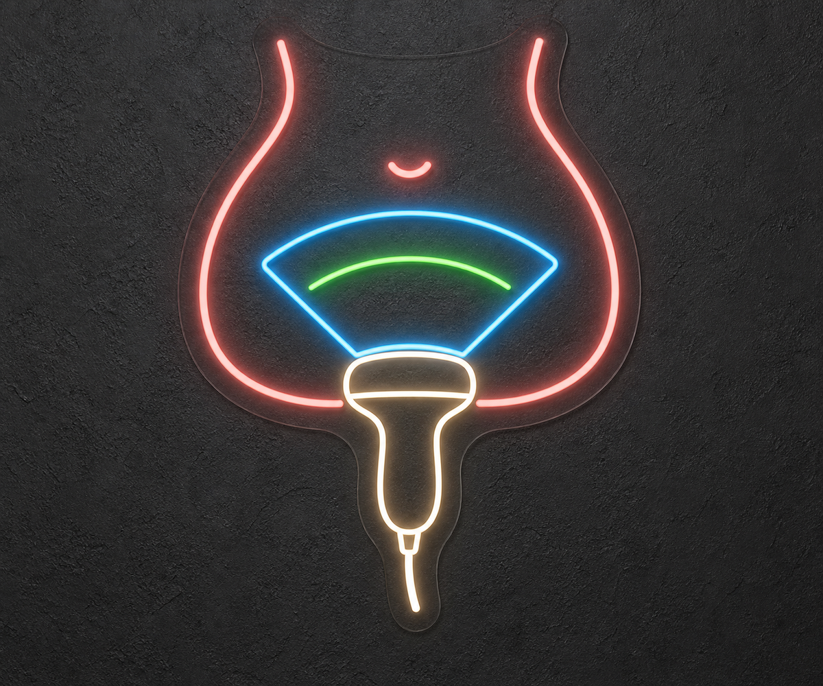 Ultrasound Probe LED Neon Sign for Imaging Centers - design reference
