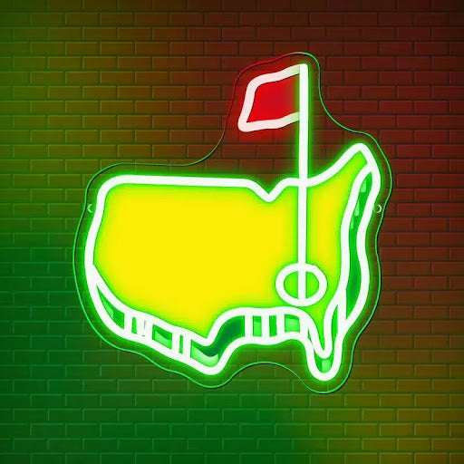Masters Golf Map LED Neon Sign for Golf Room Bar Wall Decor