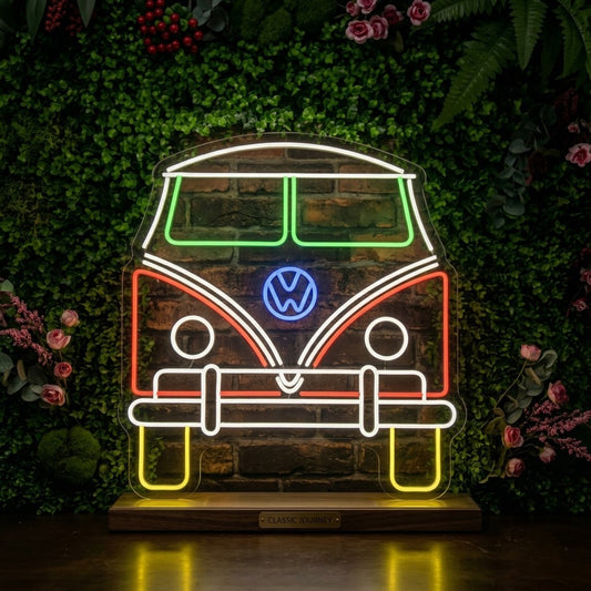 Retro Camper Van LED Neon Sign for Bedroom, Living Room & Vintage Decor