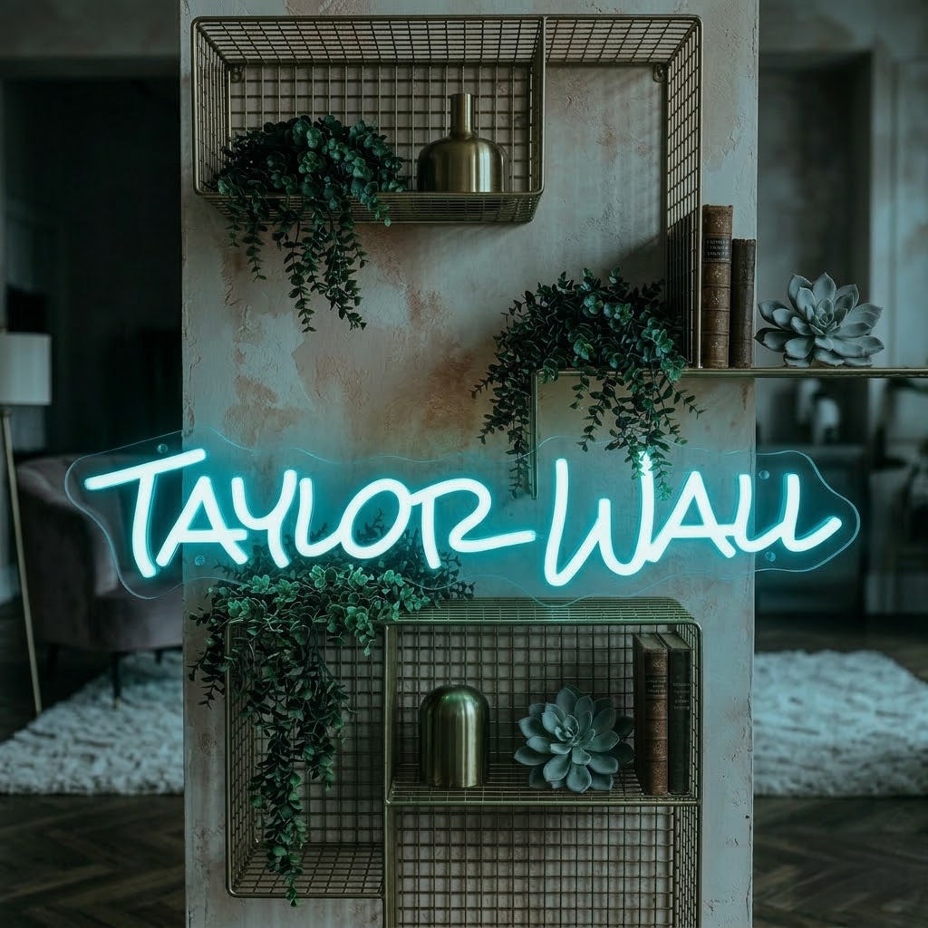 Taylor Wall Script LED Neon Sign for Bedroom Personalized Name Wall Decor Light