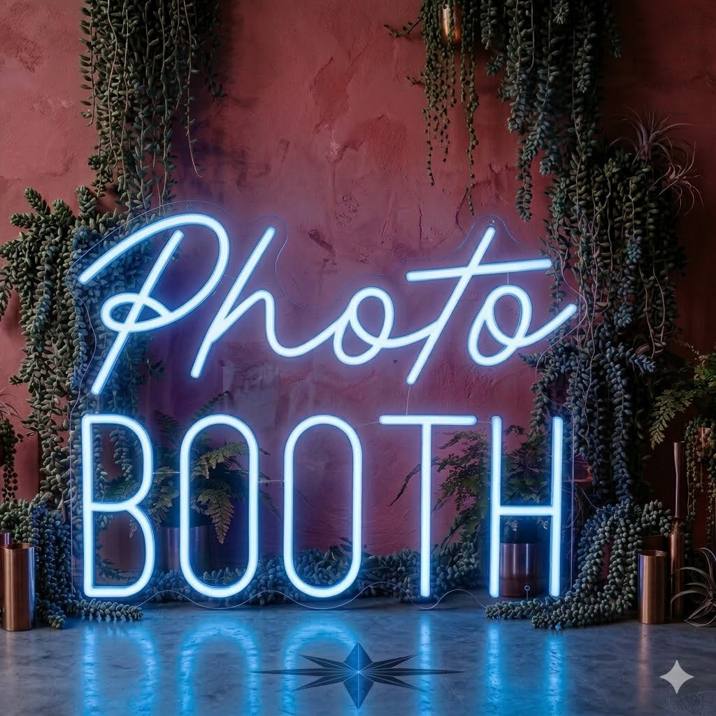 Photo Booth LED Neon Sign for Wedding, Party & Event Decor