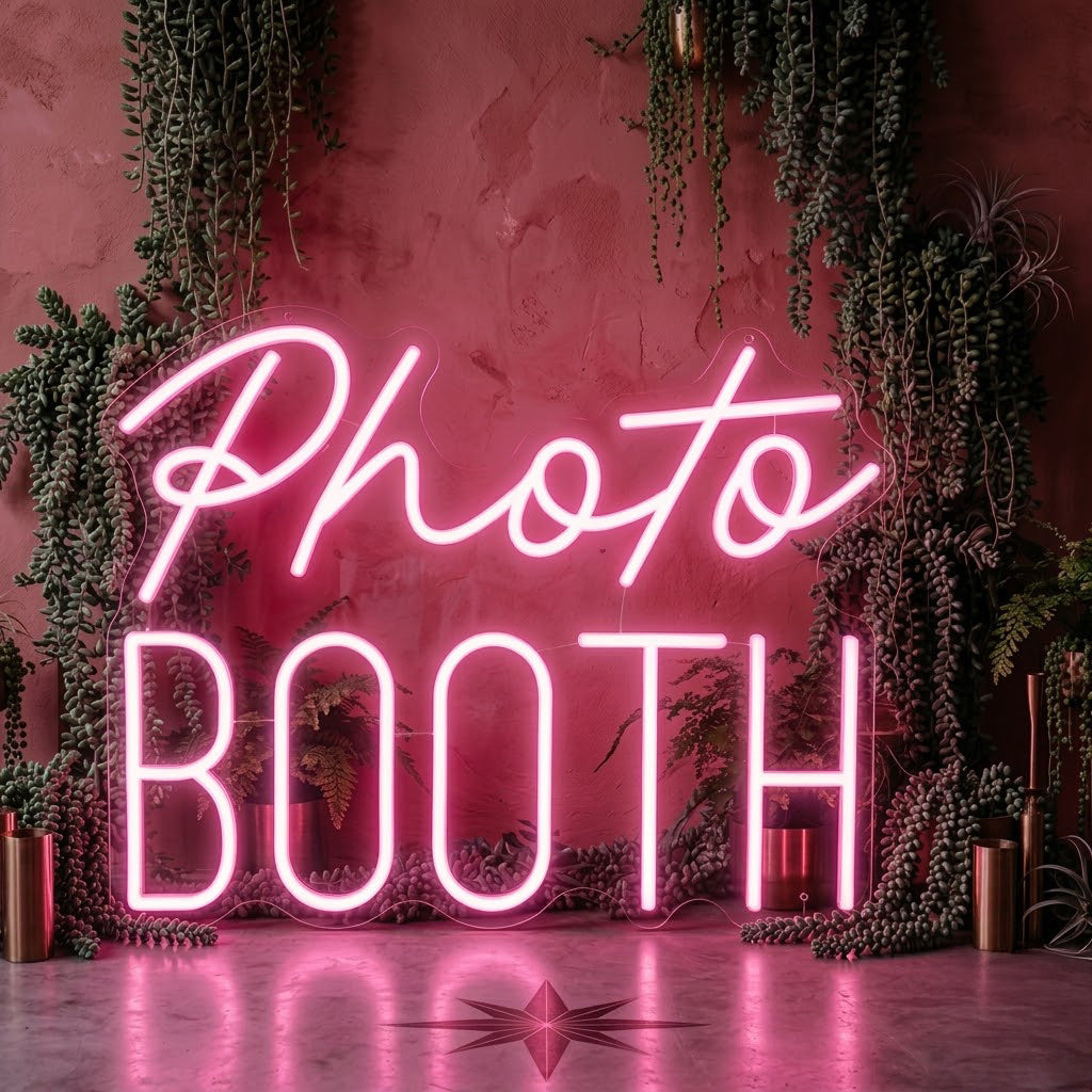 Photo Booth LED Neon Sign for Wedding, Party & Event Decor