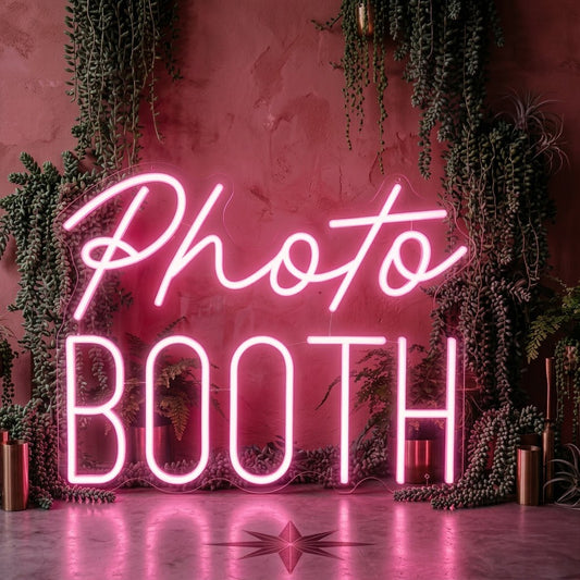 Photo Booth LED Neon Sign for Wedding, Party & Event Decor