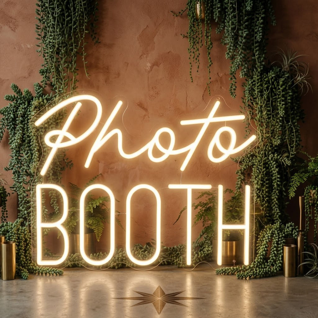 Photo Booth LED Neon Sign for Wedding, Party & Event Decor