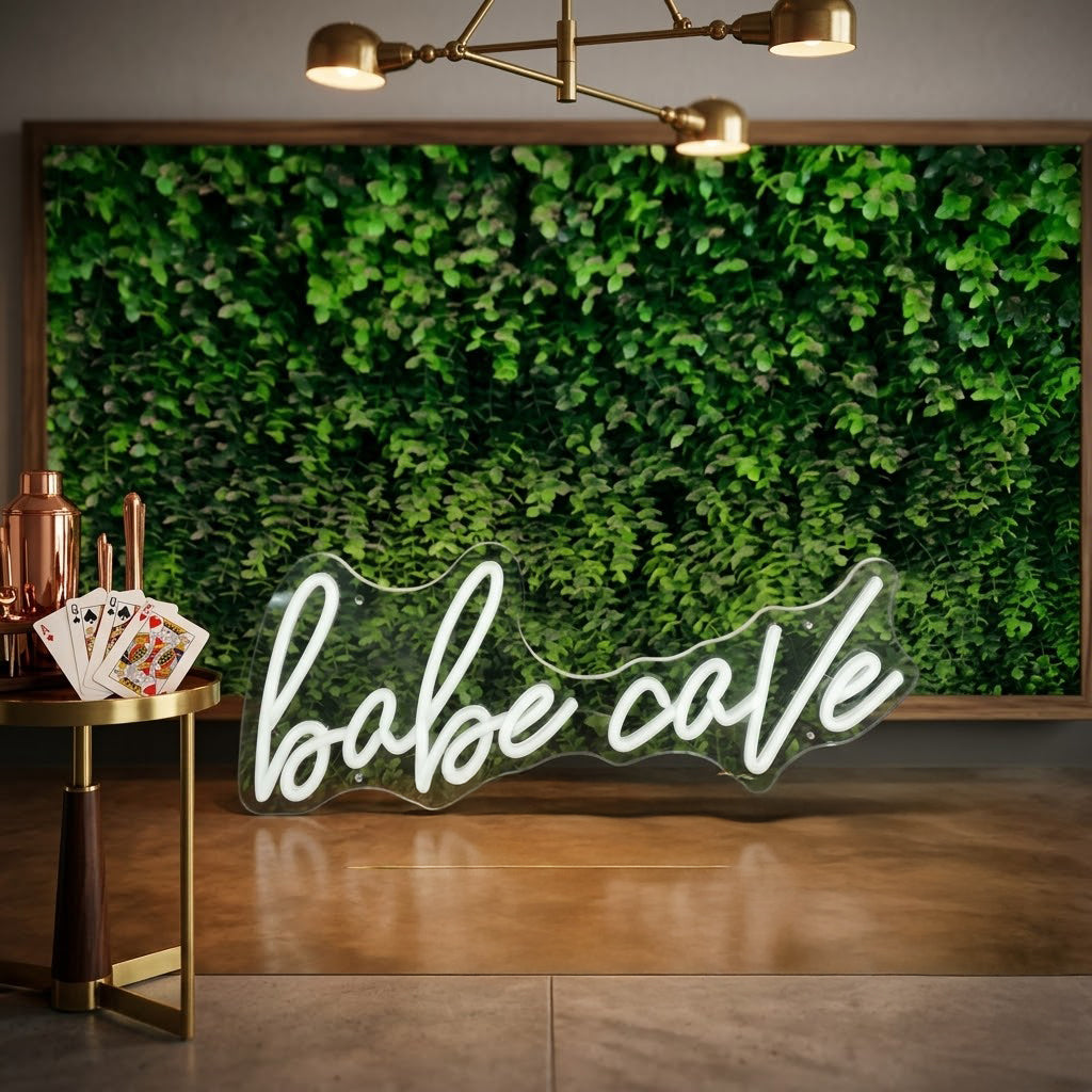 Babe Cave LED Neon Sign for Bedroom, Beauty Room & Girls Room Decor