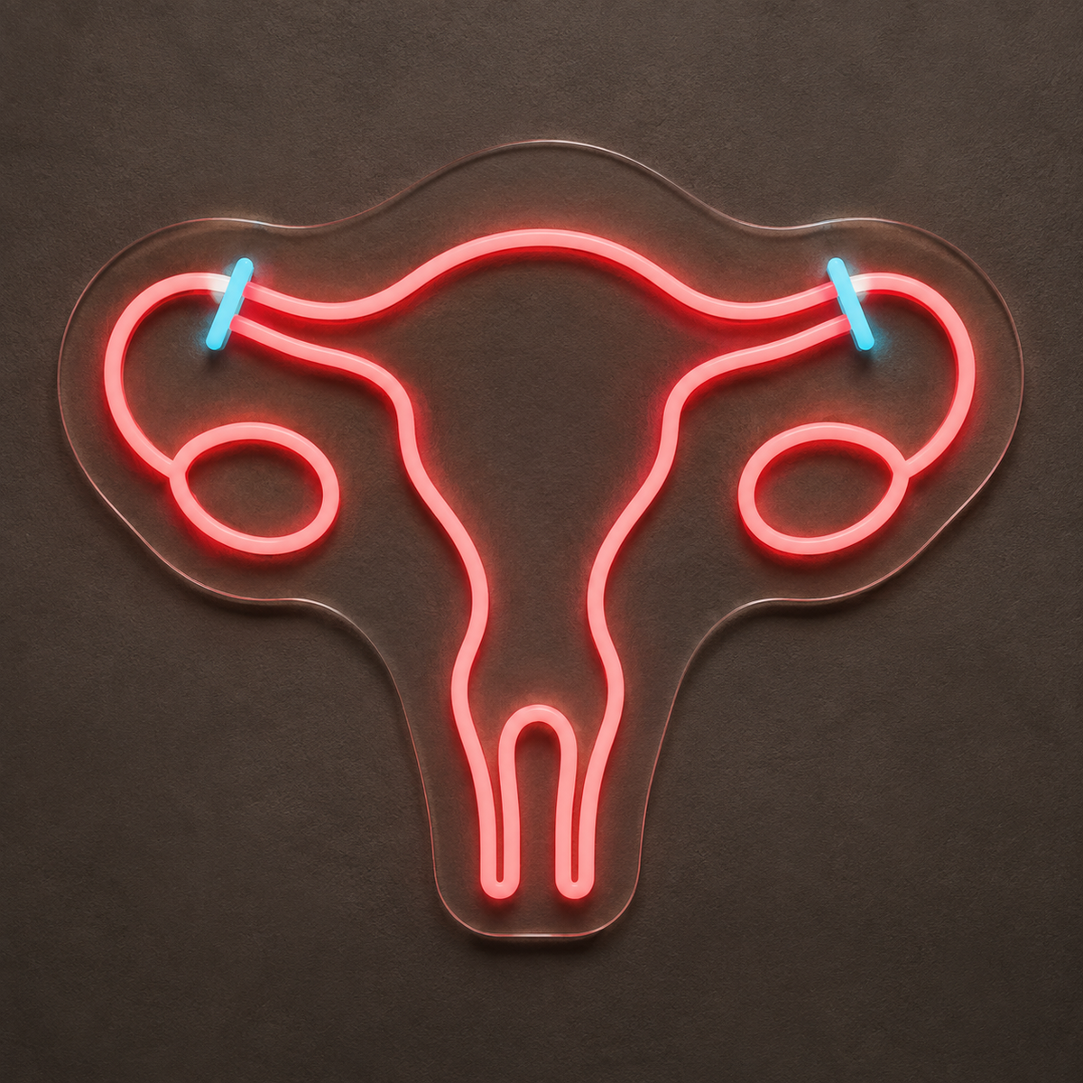 Uterus LED Neon Sign for Family Planning Clinics - design reference