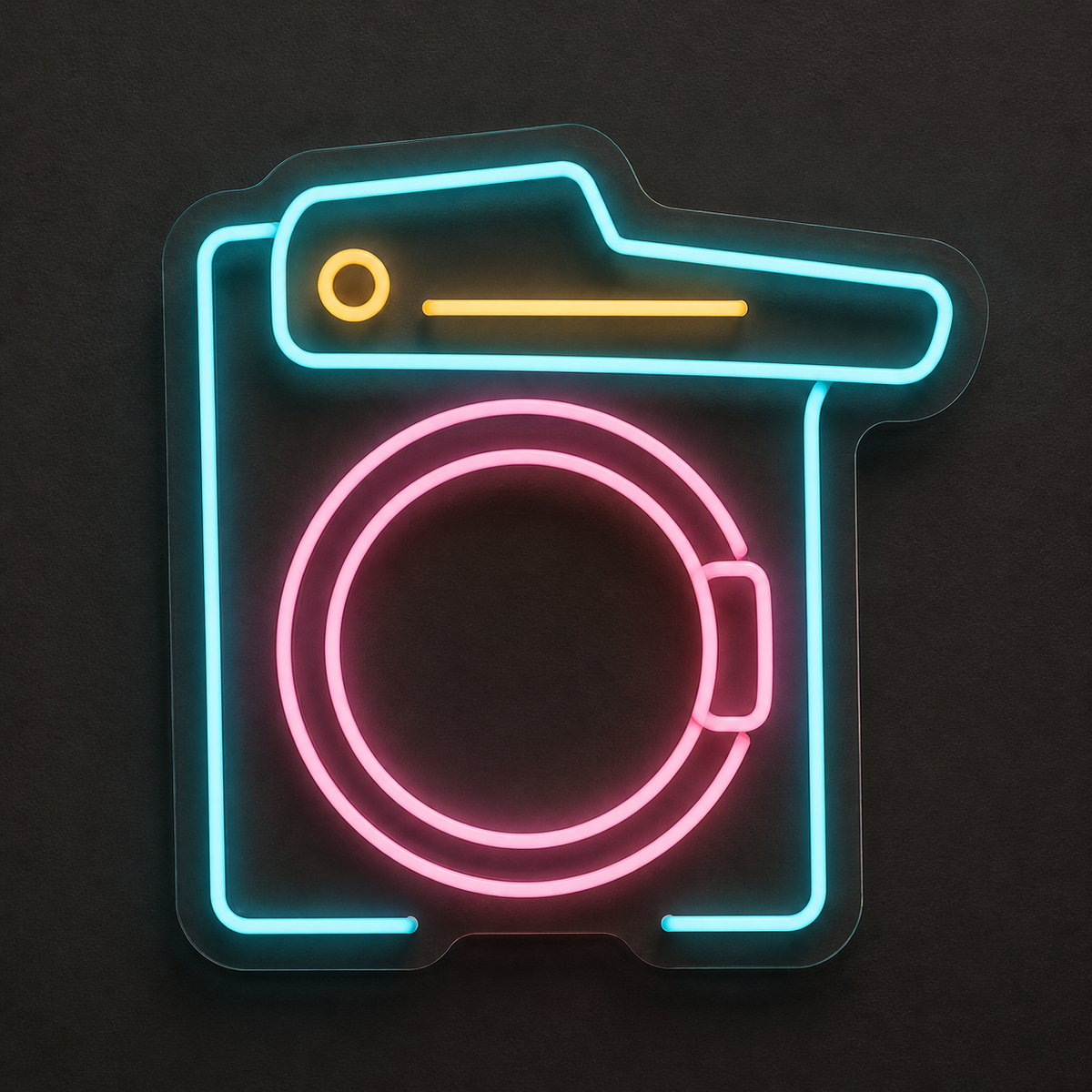 Washing Machine LED Neon Sign for Laundry Spaces - design reference