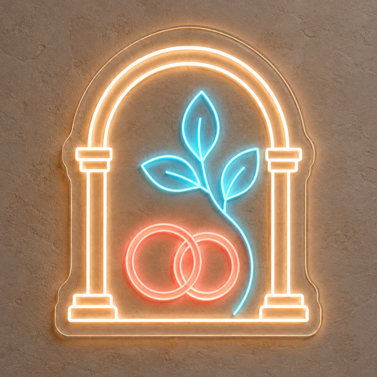 Wedding Arch & Rings LED Neon Sign for Wedding Venues - design reference