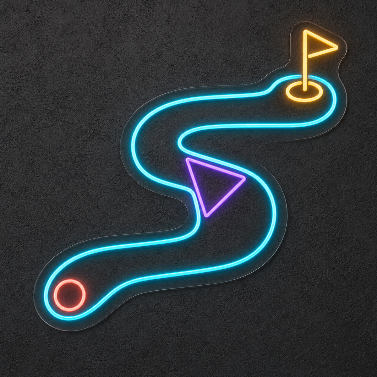 Winding Mini Golf LED Neon Sign for Mini Golf Venues - design reference